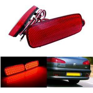 CARALL - Kit 2 Fanali Posteriori A Led Rosso Per Peugeot 107 206 607 Expert Fiat Scudo Citroen Sostituzione Riflettore Catarifrangente Originale CARALL - Kit 2 Fanali Posteriori A Led Rosso Per Peugeot 107 206 607 Expert Fiat Scudo Citroen Sostituzione Riflettore Catarifrangente Originale