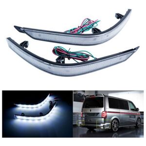 CARALL - Kit 2 Fanali Posteriori A Led Trasparente Con Luce Rosso Bianco Per Vw Multivan T5 Caravelle Transporter T6 Oem 7e0945105d CARALL - Kit 2 Fanali Posteriori A Led Trasparente Con Luce Rosso Bianco Per Vw Multivan T5 Caravelle Transporter T6 Oem 7e0945105d