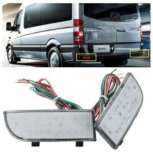 CARALL - Kit 2 Fanali Posteriori A Led Trasparente Luce Bianco Rosso Per Mercedes Benz Sprinter 2012 Viano 2010-2015 CARALL - Kit 2 Fanali Posteriori A Led Trasparente Luce Bianco Rosso Per Mercedes Benz Sprinter 2012 Viano 2010-2015