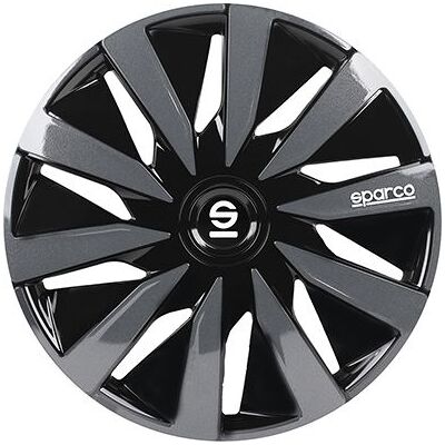 SPARCO Set 4 Copricerchi 15' Pollici Copriruota Auto Lazio Spc1591bkgr Nero Grigio SPARCO Set 4 Copricerchi 15' Pollici Copriruota Auto Lazio Spc1591bkgr Nero Grigio