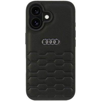 Audi iPhone 16 Pelle Sintetica Cover Rigida - Custodia Audi iPhone 16 Pelle Sintetica Cover Rigida - Custodia