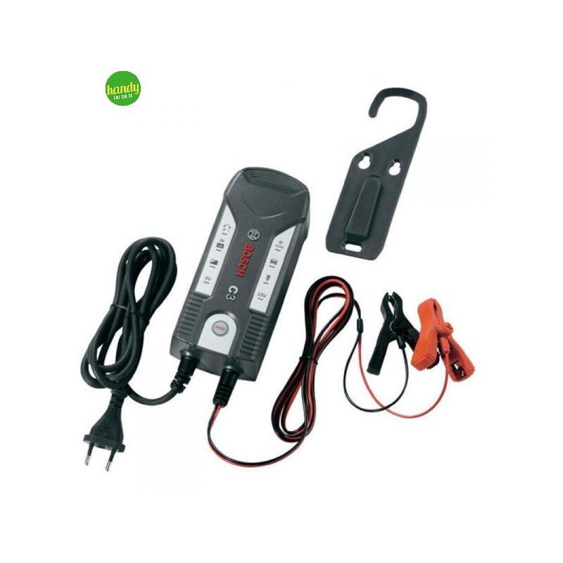 Bosch Caricabatteria elettronico  per auto e moto c3 6-12v