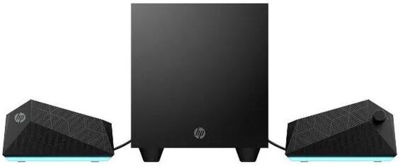 HP X1000 Gaming Speakers - (connessione USB-A con cavo da 3,5 mm, suono 2.1 e potenza di 30 W RMS, Windows 10 PS4 telefoni cellulari e tablet Android