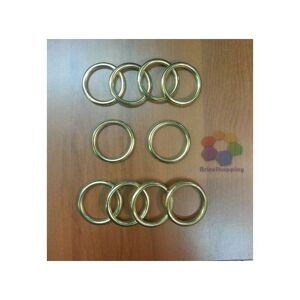 Unbranded 10 pz anelli tubolari in ottone lucido oro per bastoni tende decori anello vari taglia: 13
