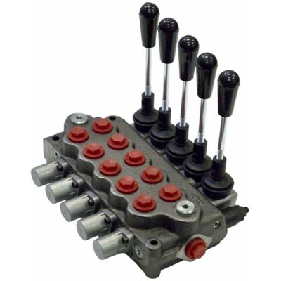 AMA Distributore Oleodinamico A 5 Leve Doppio Effetto - 40l AMA Distributore Oleodinamico A 5 Leve Doppio Effetto - 40l