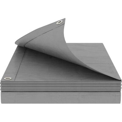 VIDAXL Telo Con Occhielli Grigio Chiaro 3 X 6 M 260 Gsm Pe VIDAXL Telo Con Occhielli Grigio Chiaro 3 X 6 M 260 Gsm Pe