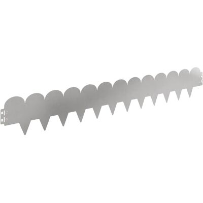 VIDAXL Bordura Per Prato 20 Pz 103 X 15 Cm Acciaio Argento VIDAXL Bordura Per Prato 20 Pz 103 X 15 Cm Acciaio Argento