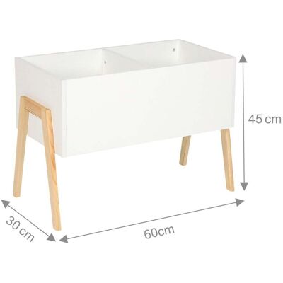 HELLOSHOP26 Pratico Contenitore Per Giocattoli Per Bambini Design Scandinavo 45 X 60 X 30 Cm In Mdf Bianco 130017791 HELLOSHOP26 Pratico Contenitore Per Giocattoli Per Bambini Design Scandinavo 45 X 60 X 30 Cm In Mdf Bianco 130017791