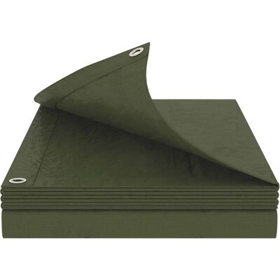 VIDAXL Telo Con Occhielli Verde 8 X 10 M 90 Gsm Pe VIDAXL Telo Con Occhielli Verde 8 X 10 M 90 Gsm Pe