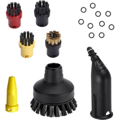 OEM Set Di Accessori Per Pulitori A Vapore Kärch Da 7 Pezzi, 4 Spazzole Kärch, 1 Spazzola Rotonda Grande E 2 Ugelli Di Ricambio, Per Kärch-er Sc1 Sc2 Ctk10 Sc3 Sc4 Sc5 Sc7 OEM Set Di Accessori Per Pulitori A Vapore Kärch Da 7 Pezzi, 4 Spazzole Kärch, 1 Spazzola Rotonda Grande E 2 Ugelli Di Ricambio, Per Kärch-er Sc1 Sc2 Ctk10 Sc3 Sc4 Sc5 Sc7