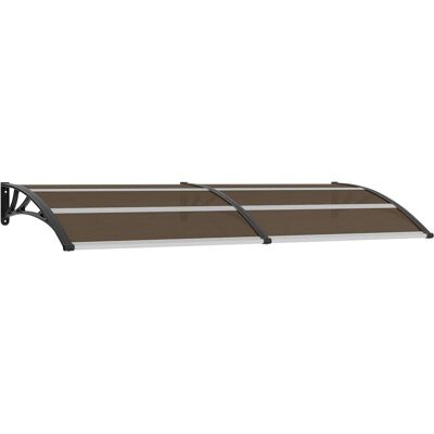VIDAXL Pensilina Per Porta Nera 240x100 Cm In Pc - VIDAXL Pensilina Per Porta Nera 240x100 Cm In Pc -