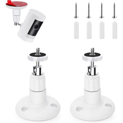 OEM Confezione Da 4 Staffe Di Montaggio A Parete Per Ring Stick Up Cam, Ring Outdoor Cam Plus E Ring Indoor Cam Supporto Girevole A 360° Per Parete O Soffitto, Non Richiede Forature, Resistente Alle Inte OEM Confezione Da 4 Staffe Di Montaggio A Parete Per Ring Stick Up Cam, Ring Outdoor Cam Plus E Ring Indoor Cam Supporto Girevole A 360° Per Parete O Soffitto, Non Richiede Forature, Resistente Alle Inte