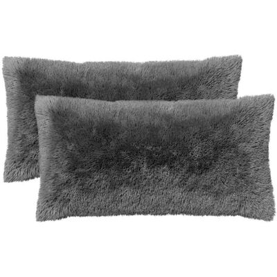 VIDAXL Federa 2 Pz Heerlen Grigio Chiaro 40 X 80 Cm Fleece Pv VIDAXL Federa 2 Pz Heerlen Grigio Chiaro 40 X 80 Cm Fleece Pv