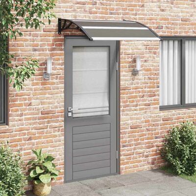 VIDAXL Pensilina Per Porta Nera 120x100 Cm In Pc - VIDAXL Pensilina Per Porta Nera 120x100 Cm In Pc -