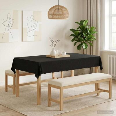 VIDAXL Tovaglia Da Tavolo 5 Pz Grigio Scuro 140 X 260 Cm Rettangolare VIDAXL Tovaglia Da Tavolo 5 Pz Grigio Scuro 140 X 260 Cm Rettangolare