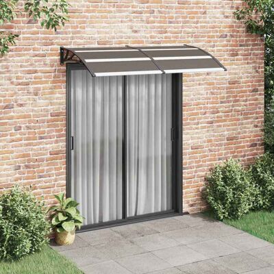 VIDAXL Pensilina Per Porta Nera 200x100 Cm In Pc - VIDAXL Pensilina Per Porta Nera 200x100 Cm In Pc -