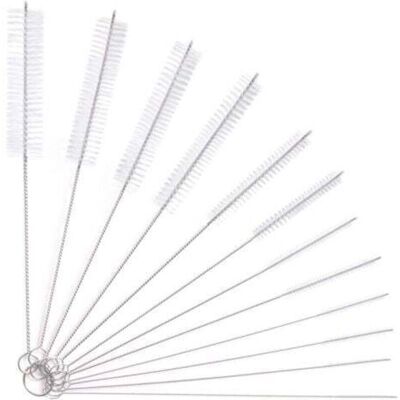 OEM Set Di 12 Spazzole Per La Pulizia Di Tubi, Ideali Per Biberon In Vetro, Bollitori, Tastiere E Tubi Flessibili. OEM Set Di 12 Spazzole Per La Pulizia Di Tubi, Ideali Per Biberon In Vetro, Bollitori, Tastiere E Tubi Flessibili.