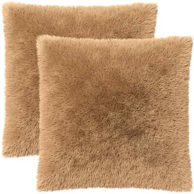 VIDAXL Federa 2 Pz Heerlen Tortora 55 X 55 Cm Fleece Pv VIDAXL Federa 2 Pz Heerlen Tortora 55 X 55 Cm Fleece Pv