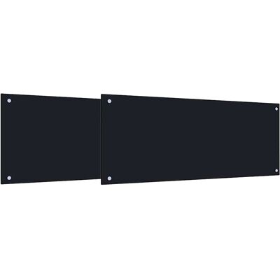 HELLOSHOP26 Set Di 2 Paraschizzi Moderni Per Cucina 100 X 40 Cm Resistenti Al Calore Facili Da Installare In Vetro Temperato Nero 020056232 HELLOSHOP26 Set Di 2 Paraschizzi Moderni Per Cucina 100 X 40 Cm Resistenti Al Calore Facili Da Installare In Vetro Temperato Nero 020056232