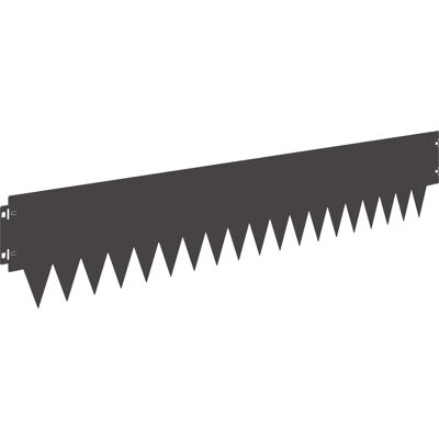 VIDAXL Bordura Per Prato 10 Pz 103 X 20 Cm Metallo Nero VIDAXL Bordura Per Prato 10 Pz 103 X 20 Cm Metallo Nero