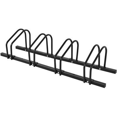 HELLOSHOP26 Portabici Compatto In Acciaio Per 4 Biciclette Con Moderno Sistema Di Fissaggio A Parete E A Pavimento Colore Nero 200019545 HELLOSHOP26 Portabici Compatto In Acciaio Per 4 Biciclette Con Moderno Sistema Di Fissaggio A Parete E A Pavimento Colore Nero 200019545