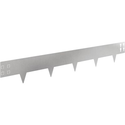 VIDAXL Bordura Per Prato 50 Pz 100 X 15 Cm Acciaio Argento VIDAXL Bordura Per Prato 50 Pz 100 X 15 Cm Acciaio Argento