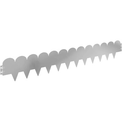 VIDAXL Bordura Per Prato 20 Pz 103 X 15 Cm Acciaio Argento VIDAXL Bordura Per Prato 20 Pz 103 X 15 Cm Acciaio Argento