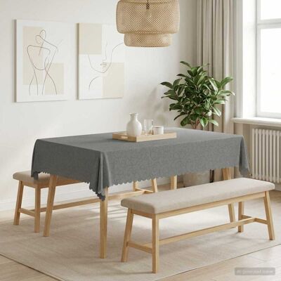 VIDAXL Tovaglia Da Tavolo 5 Pz Grigio Chiaro 140 X 180 Cm Rettangolare VIDAXL Tovaglia Da Tavolo 5 Pz Grigio Chiaro 140 X 180 Cm Rettangolare