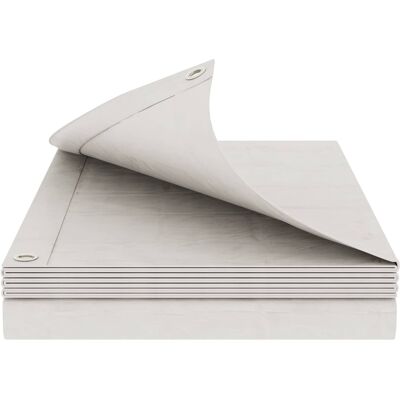 VIDAXL Telo Con Occhielli Bianco 2 X 3 M 260 Gsm Pe VIDAXL Telo Con Occhielli Bianco 2 X 3 M 260 Gsm Pe
