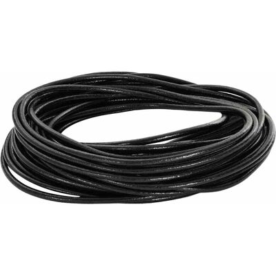 VIDAXL Cordino In Pelle 1 Nero Ø3 Mm X 50 M Pelle VIDAXL Cordino In Pelle 1 Nero Ø3 Mm X 50 M Pelle