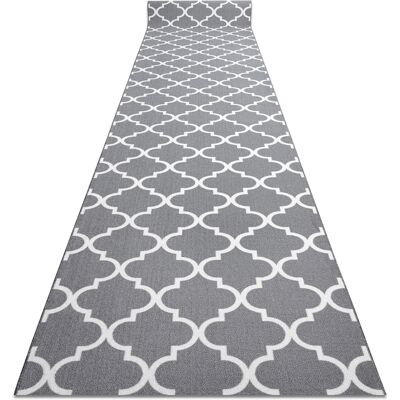 RUGSX Passatoia Gommata Marocco Trifoglio 100 Cm Grigio Trellis 30352 Grey 100x130 Cm RUGSX Passatoia Gommata Marocco Trifoglio 100 Cm Grigio Trellis 30352 Grey 100x130 Cm