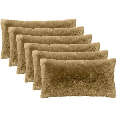 VIDAXL Cuscino 6 Pz Heerlen Grigio Chiaro 40 X 70 Cm Fleece Pv VIDAXL Cuscino 6 Pz Heerlen Grigio Chiaro 40 X 70 Cm Fleece Pv