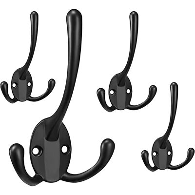 OEM Set Di 6 Ganci Da Parete Vintage In Metallo - Ganci Per Vestiti E Cappelli, Adatti Per Camera Da Letto, Bagno E Cucina (neri) OEM Set Di 6 Ganci Da Parete Vintage In Metallo - Ganci Per Vestiti E Cappelli, Adatti Per Camera Da Letto, Bagno E Cucina (neri)