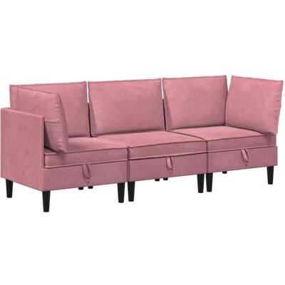 VIDAXL Set Di Mobili Per Il Soggiorno 3 Pz 210 X 70 X 82 Cm Rosa VIDAXL Set Di Mobili Per Il Soggiorno 3 Pz 210 X 70 X 82 Cm Rosa