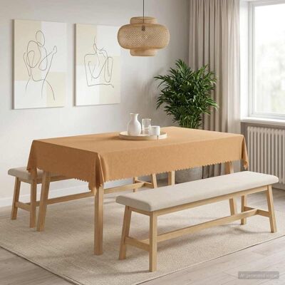 VIDAXL Tovaglia Da Tavolo 5 Pz Beige 140 X 260 Cm Rettangolare VIDAXL Tovaglia Da Tavolo 5 Pz Beige 140 X 260 Cm Rettangolare