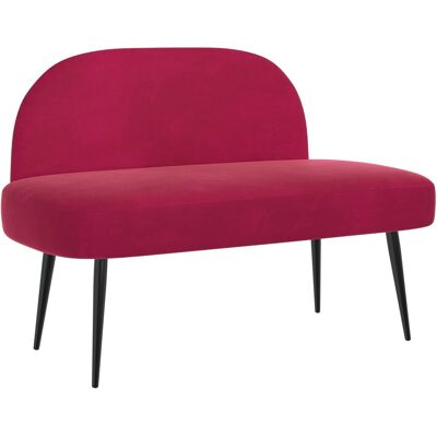 VIDAXL Panchina Imbottita Con Schienale Rosso Vino 110 X 60 X 76 Cm VIDAXL Panchina Imbottita Con Schienale Rosso Vino 110 X 60 X 76 Cm