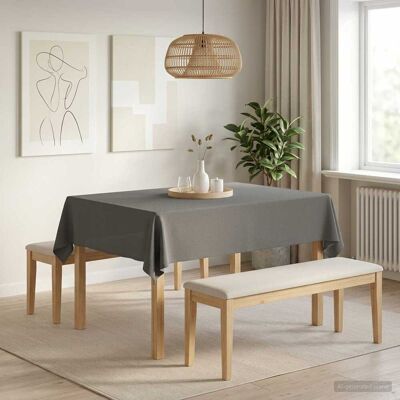 VIDAXL Tovaglia Da Tavolo 5 Pz Grigio Chiaro 140 X 180 Cm Rettangolare VIDAXL Tovaglia Da Tavolo 5 Pz Grigio Chiaro 140 X 180 Cm Rettangolare
