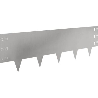 VIDAXL Bordura Per Prato 10 Pz 100 X 30 Cm Acciaio Argento VIDAXL Bordura Per Prato 10 Pz 100 X 30 Cm Acciaio Argento