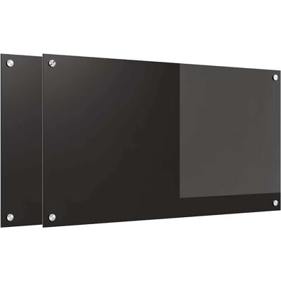 HELLOSHOP26 Set Di 2 Paraschizzi Moderni Per Cucina 90 X 50 Cm Resistenti E Resistenti Al Calore In Vetro Temperato Nero 020056313 HELLOSHOP26 Set Di 2 Paraschizzi Moderni Per Cucina 90 X 50 Cm Resistenti E Resistenti Al Calore In Vetro Temperato Nero 020056313