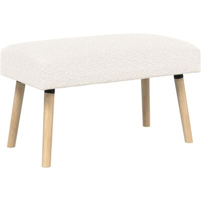 VIDAXL Panchina Tinta Unita Crema 80 X 40 X 46 Cm Bouclé VIDAXL Panchina Tinta Unita Crema 80 X 40 X 46 Cm Bouclé