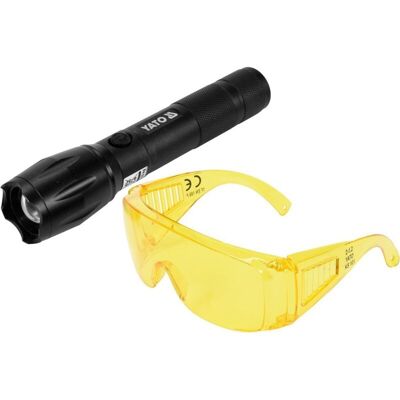 YATO Torcia Uv Ricaricabile Da 1 W E Occhiali Yt-08587 YATO Torcia Uv Ricaricabile Da 1 W E Occhiali Yt-08587