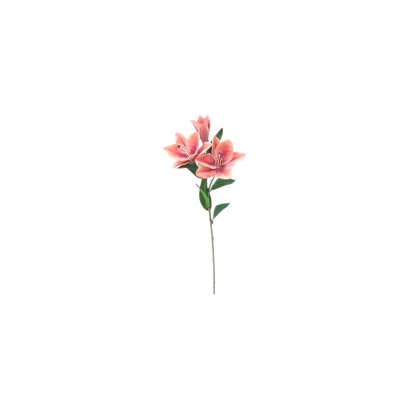 DHG Lilium 3 Flowers 76cm Rosa