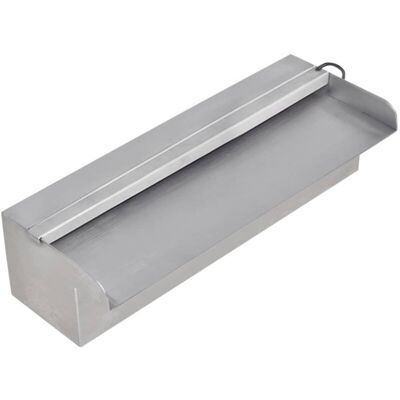 VIDAXL Cascata Per Laghetto Rettangolare Con Led In Acciaio Inox 30 Cm - VIDAXL Cascata Per Laghetto Rettangolare Con Led In Acciaio Inox 30 Cm -