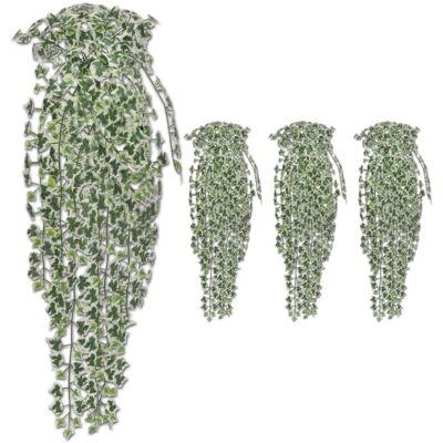 VIDAXL Foglie Artificiali Di Edera 4 Pz Variegata 90 Cm - VIDAXL Foglie Artificiali Di Edera 4 Pz Variegata 90 Cm -