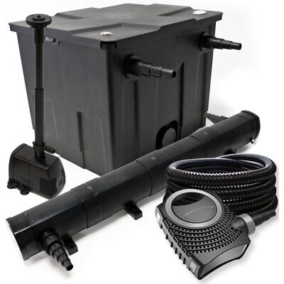 WILTEC Set Filtrante Per Laghetto Filtro Bio 60000l Con Chiarificatore Uvc 18w, Pompa 80w, Tubo E Skimmer WILTEC Set Filtrante Per Laghetto Filtro Bio 60000l Con Chiarificatore Uvc 18w, Pompa 80w, Tubo E Skimmer