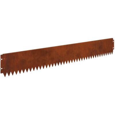 VIDAXL Bordura Per Prato 10 Pz 103 X 15 Cm Acciaio Ruggine VIDAXL Bordura Per Prato 10 Pz 103 X 15 Cm Acciaio Ruggine