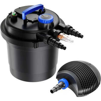 SUNSUN Set Filtro A Pressione Per Laghetto Da 6000l Con Chiarificatore Uvc 11w E Pompa Eco 40w - SUNSUN Set Filtro A Pressione Per Laghetto Da 6000l Con Chiarificatore Uvc 11w E Pompa Eco 40w -