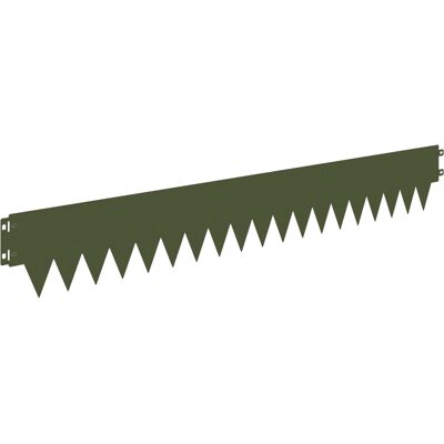 VIDAXL Bordura Per Prato 20 Pz 103 X 15 Cm Acciaio Verde Oliva VIDAXL Bordura Per Prato 20 Pz 103 X 15 Cm Acciaio Verde Oliva