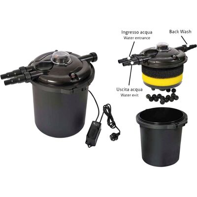 VERDEMAX Filtro Per Laghetto E Piscine Tripla Azione Meccanica Biologia E Anti Alghe Uvc 10000 VERDEMAX Filtro Per Laghetto E Piscine Tripla Azione Meccanica Biologia E Anti Alghe Uvc 10000