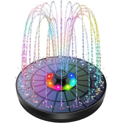 OEM Fontana Solare Galleggiante A Led Per Esterni, Pompa Solare Per Laghetto Da 3w Con Batteria, Luci Led Colorate E 7 Ugelli, Per Uso Esterno Ja-- OEM Fontana Solare Galleggiante A Led Per Esterni, Pompa Solare Per Laghetto Da 3w Con Batteria, Luci Led Colorate E 7 Ugelli, Per Uso Esterno Ja--